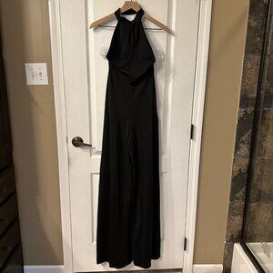 Nichole Lynel | NWT Black Halter Open Back Jumpsuit Small Stretch Y2K Party